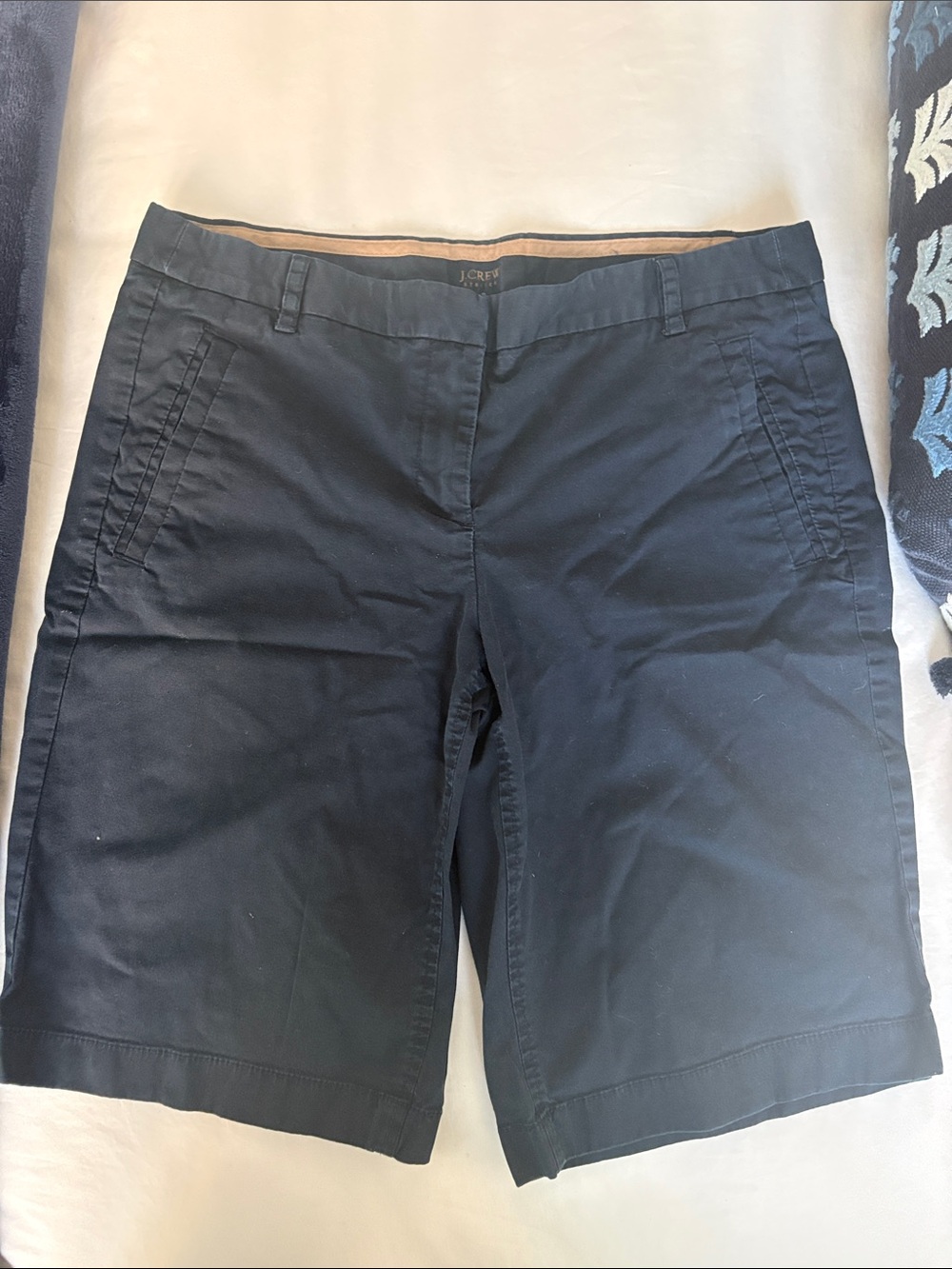 J. Crew Navy Cotton Chino Bermuda Shorts